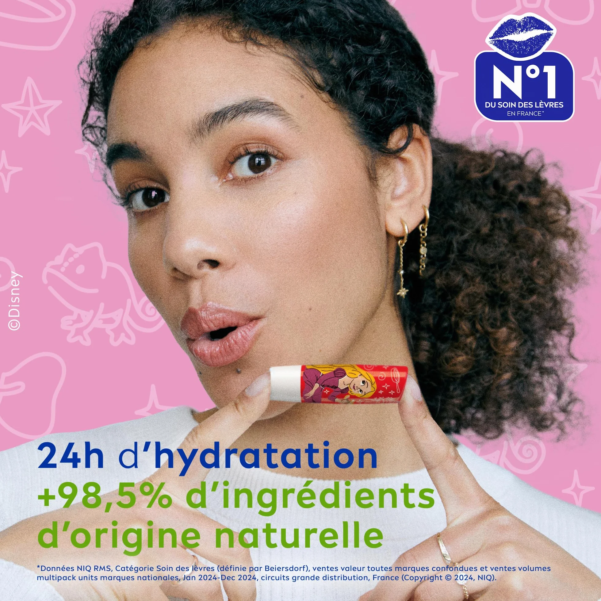 LABELLO Baume à lèvres Édition Limitée Disney Princesse Raiponce Forest Strawberry 4,8 g Stick à lèvres hydratant parfumé à la fraise