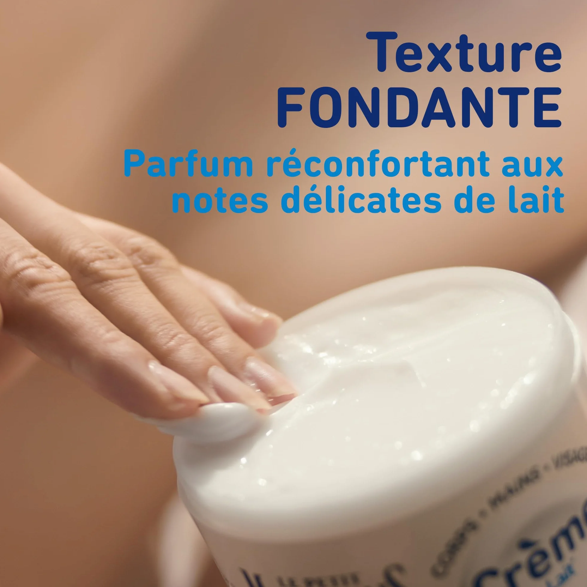 Le Petit Marseillais Crème Hydratante Multi-Usage Lait 360 ml – Soin corps, mains et visage peaux normales à sèches – Hydratation 48h 95% ingrédients naturels