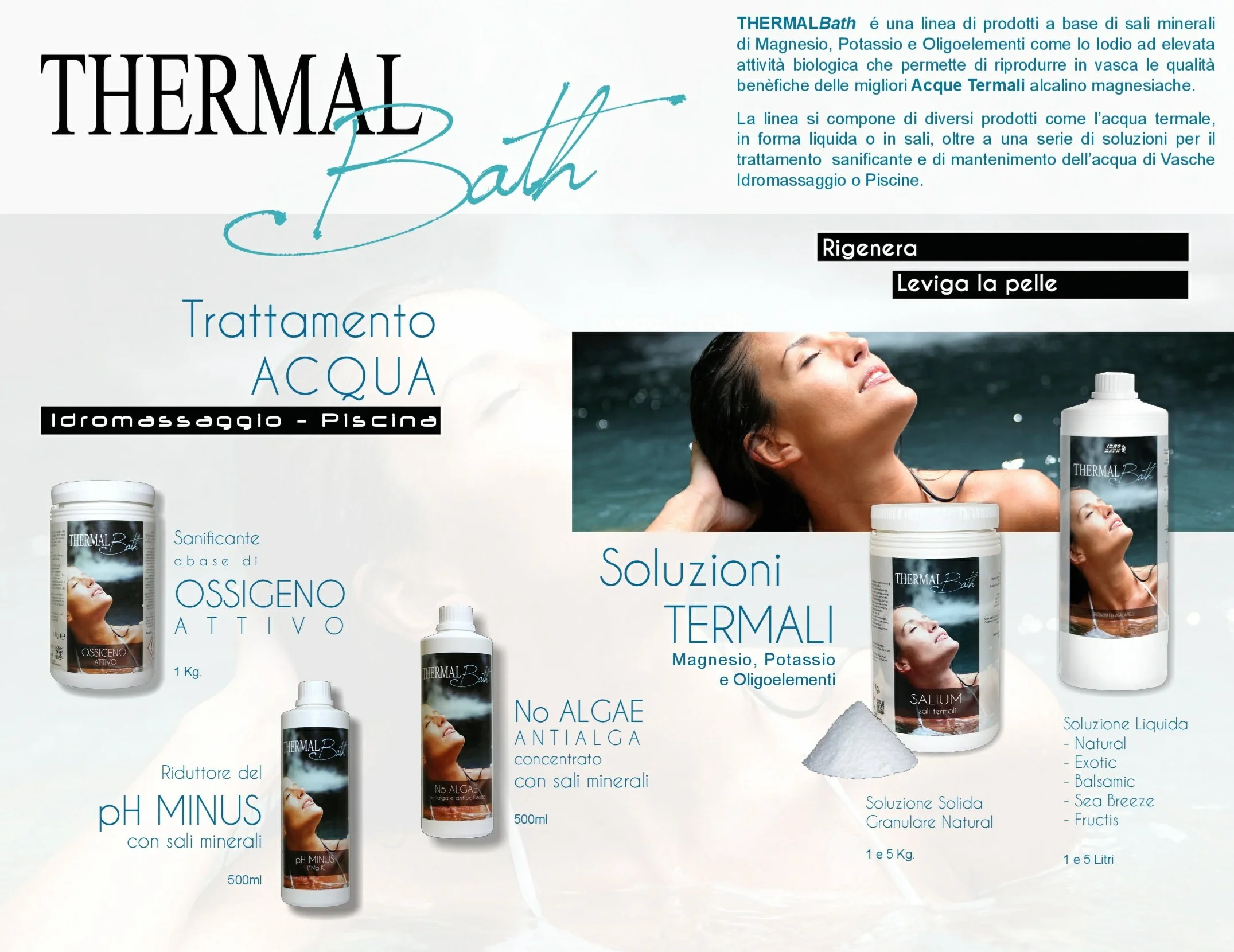 Eau Thermale pour Spa 1 LT - THERMAL BATH Exotic pour Hydromassage, Jacuzzi et Piscine