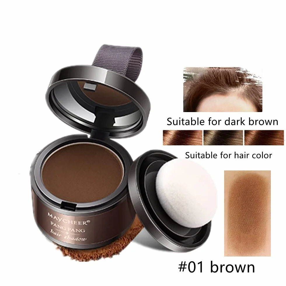 Hairline Powder, Hair Root Concealer, Correcteur de racine de cheveux, marron