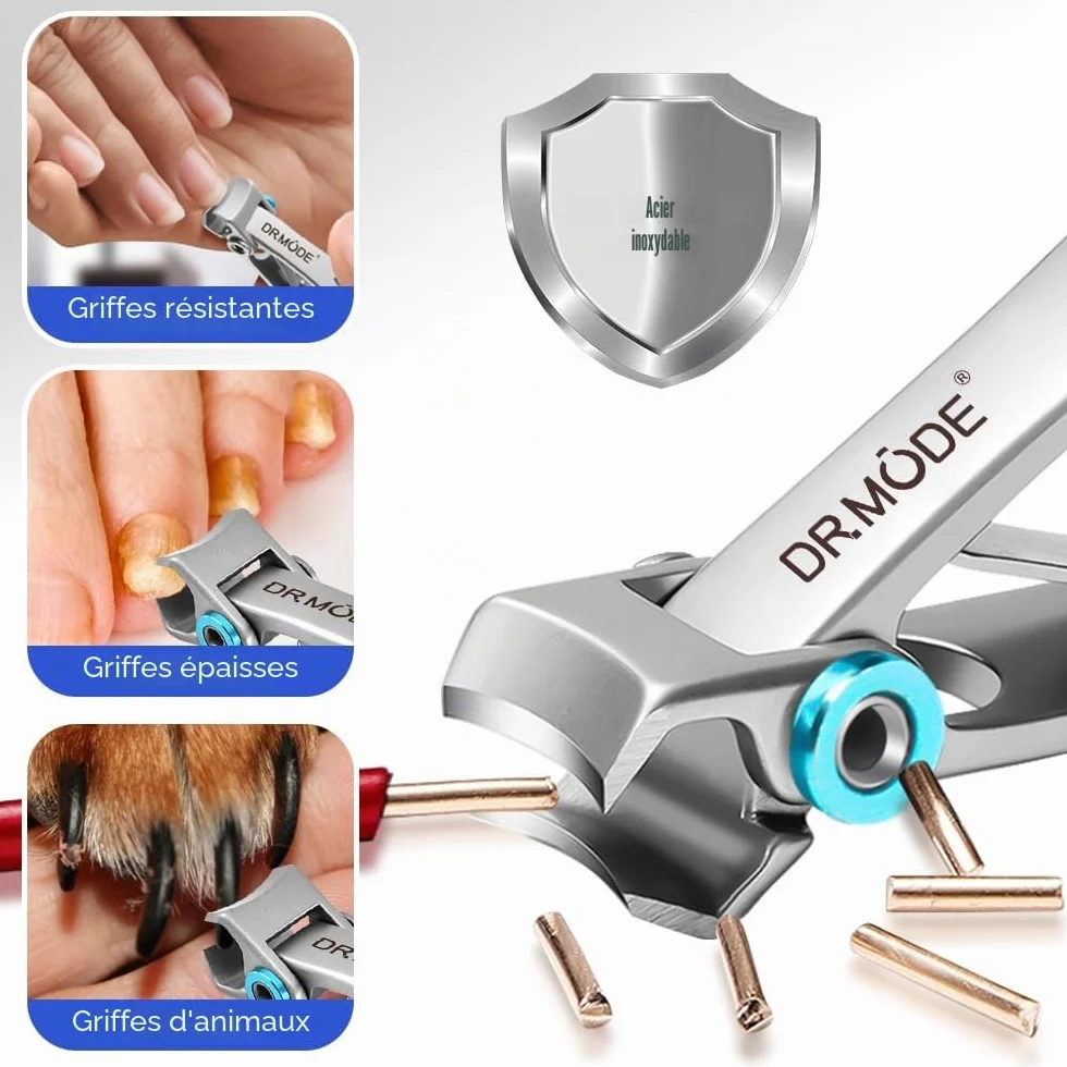 DRMODE Coupe Ongle Acier inoxydable 16mm Ouverture Large Pince Pied