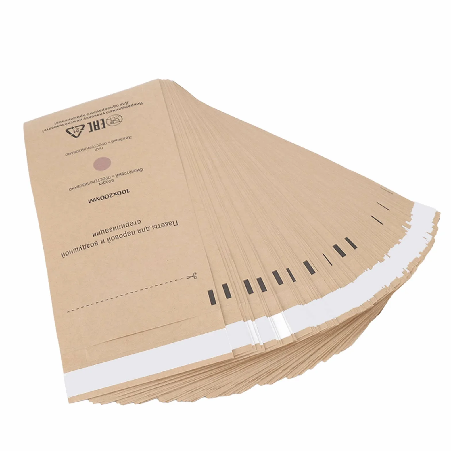 Sacs de Stérilisation, 100pcs Outil Dentaire Pochette Auto-scellante Sac de Nettoyage Auto-scellant pour Nail Art pour Beauté de la Cavité Buccale pour Cosmétiques et Outil à Ongles 100x200mm / 3.9x7.