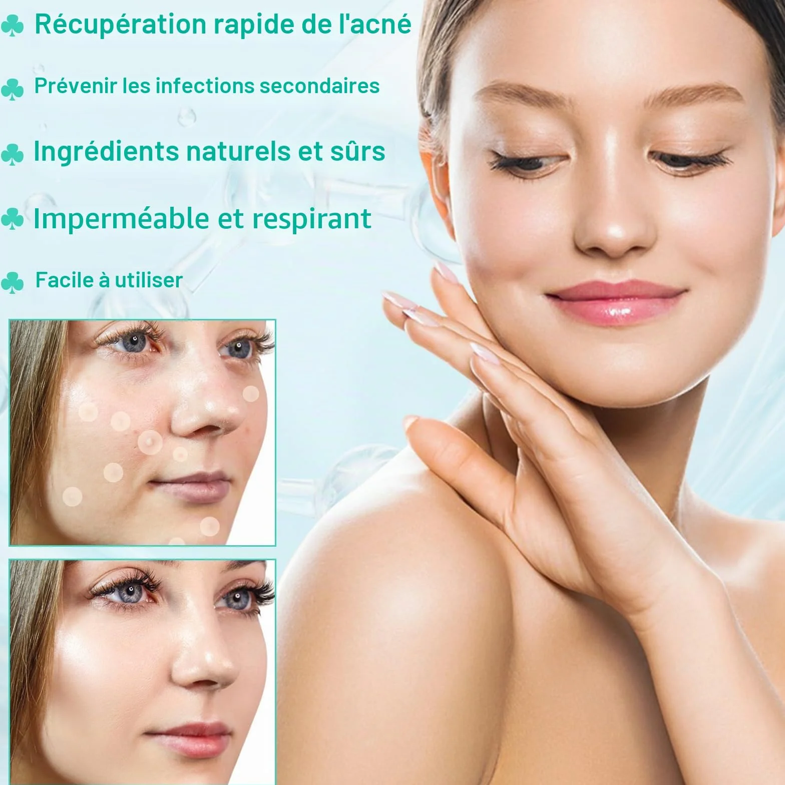 Patch Bouton 200 Patchs – Pimple Patch Invisible Jour & Nuit, Anti-Acné Hydrokolloïde, Sans Parfum, Végan