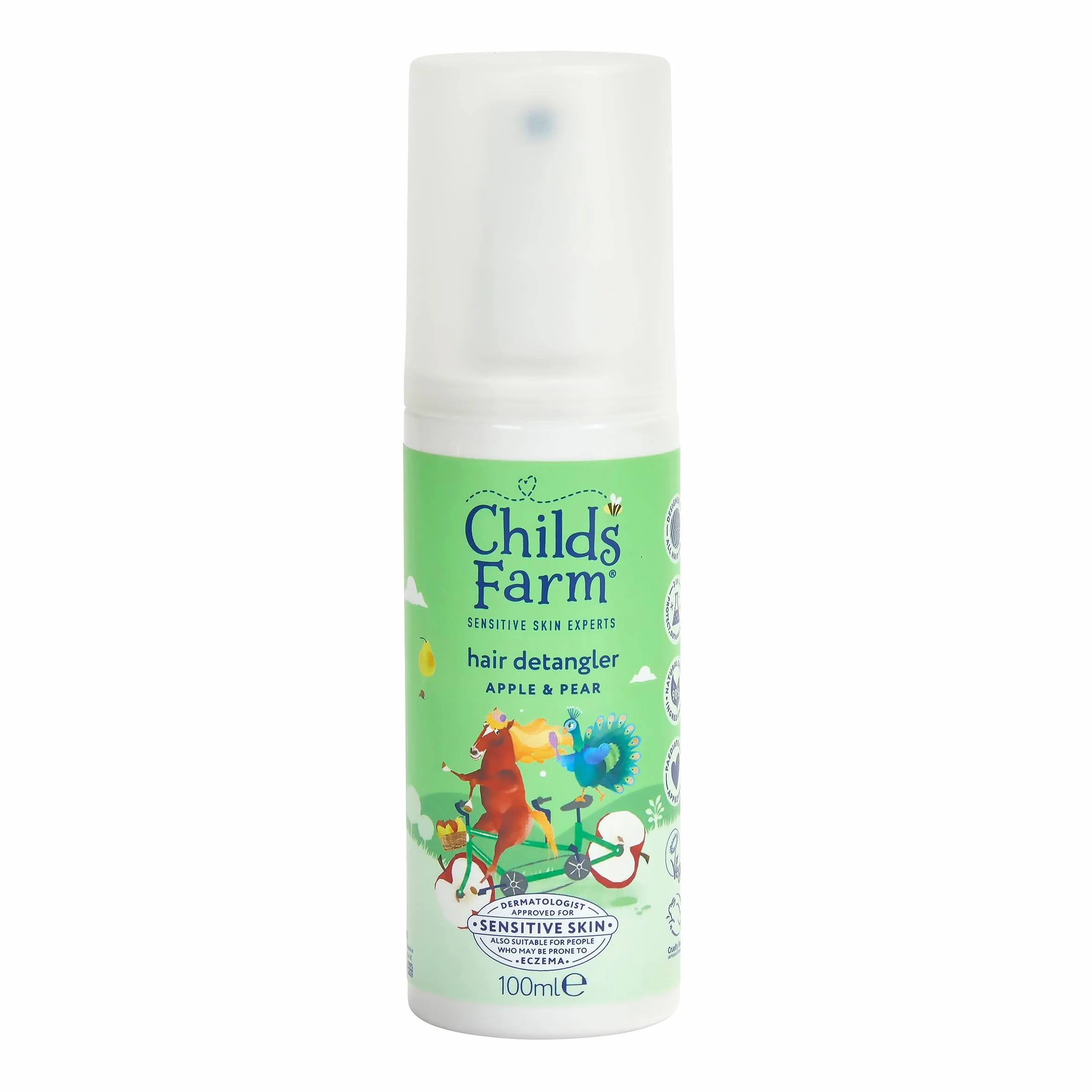 Childs Farm Spray démêlant 3 en 1 pour cheveux Protection thermique Parfum pomme et poire 100 ml