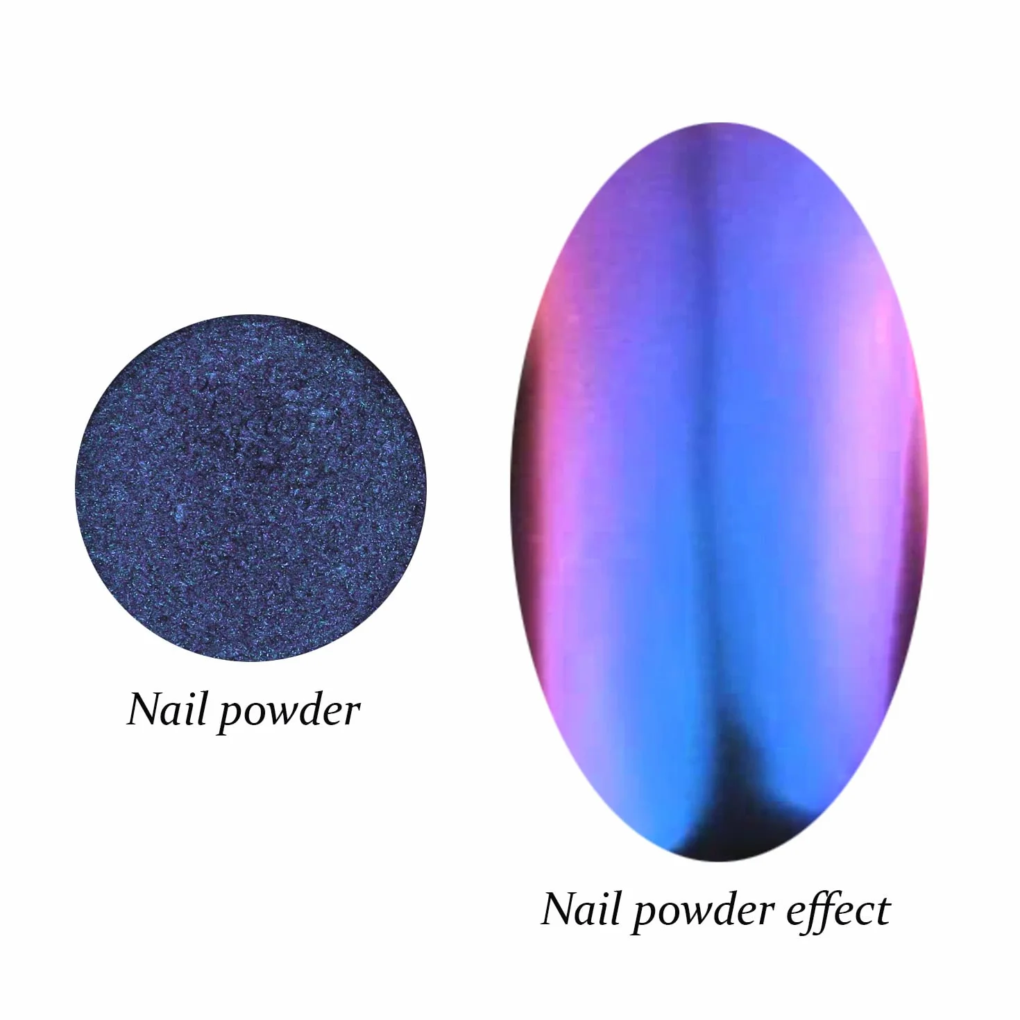 Pigment caméléon pour ongles Kuka 6 couleurs effet miroir chromé brillant