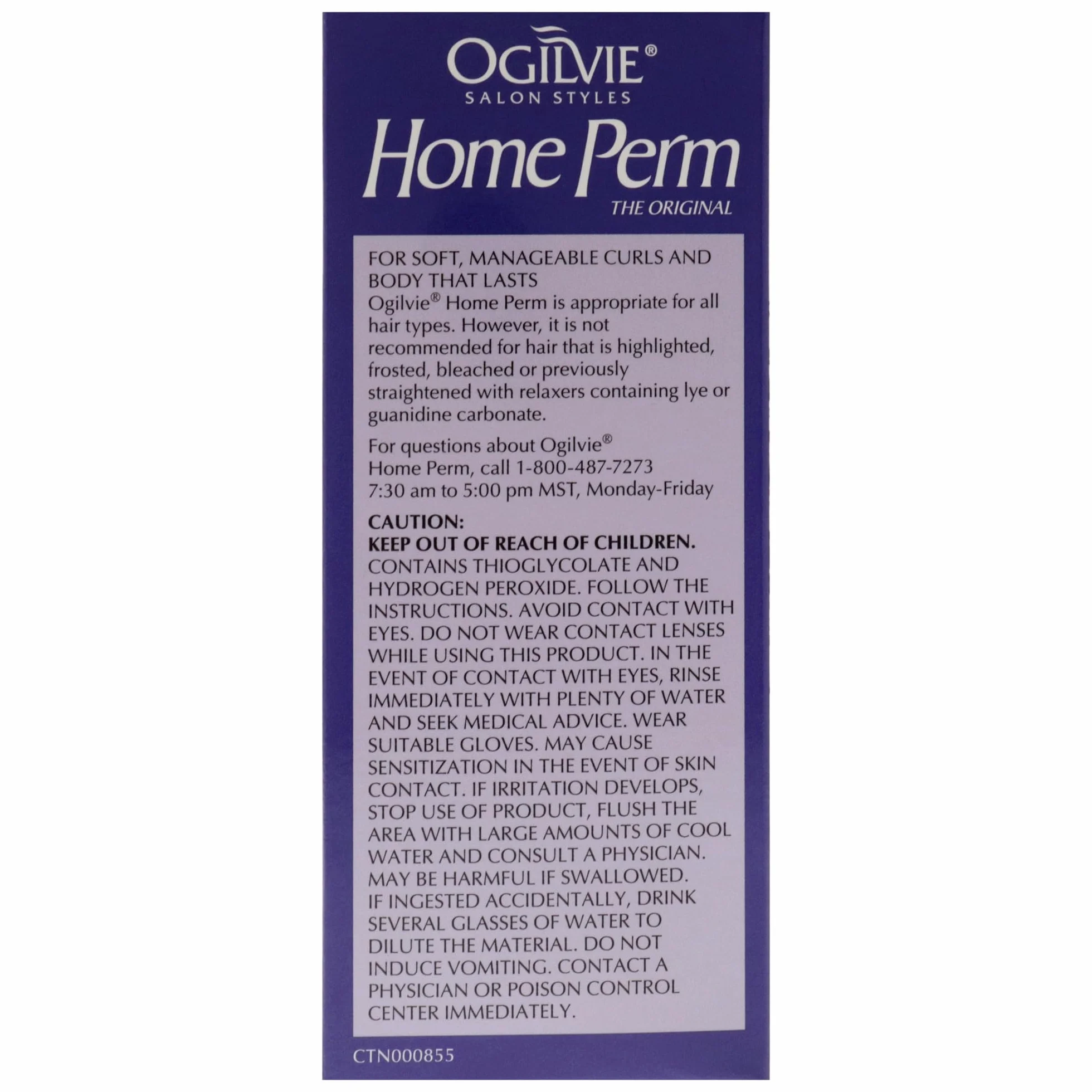 Ogilvie The Original Home Perm Kit pour Cheveux Colorés Boucles Longue Durée