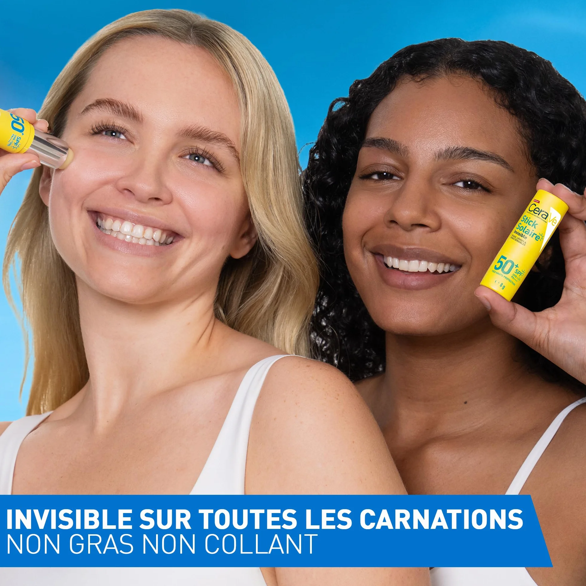 CeraVe Stick Solaire Invisible SPF 50+ Visage 3 Céramides Hypoallergénique