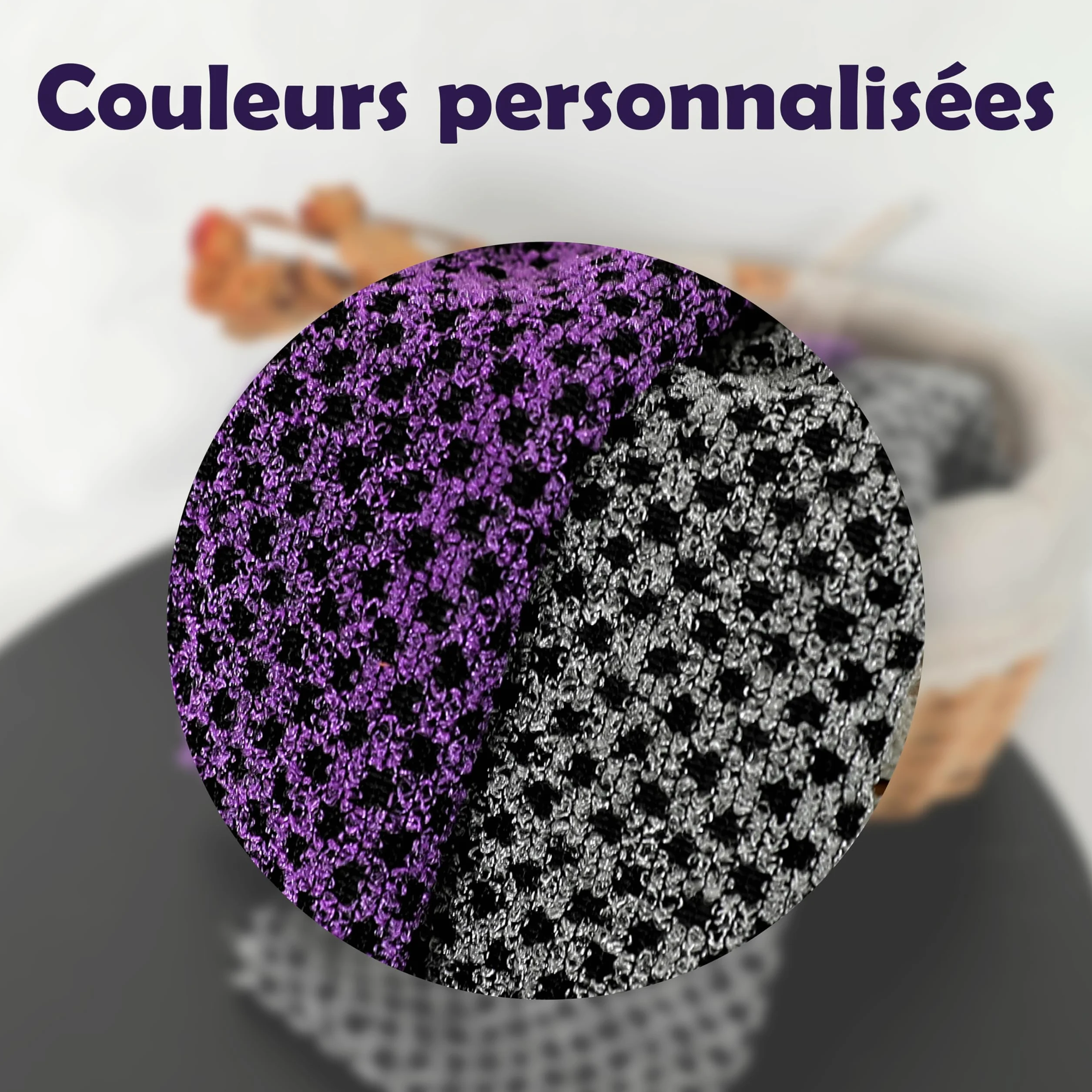 myHomeBody Extra longue Exfoliant Chiffon de lavage Brosse à corps Serviette exfoliante 3D Texture Obsidian and Raisin Dots Ensemble de 2