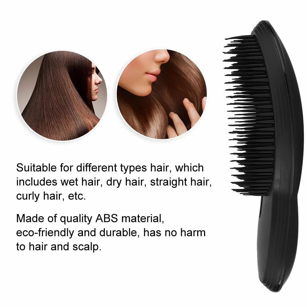 Peigne de coiffure à coussin d'air Noir portable pour massage du cuir chevelu