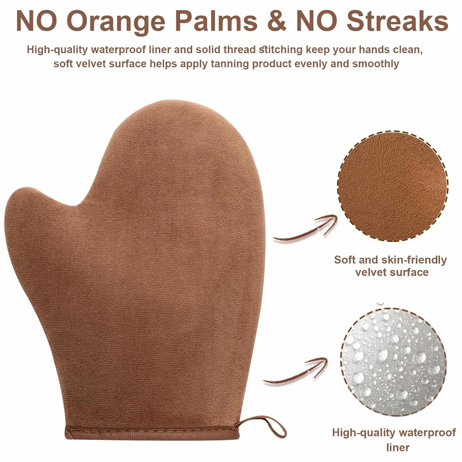 Gant et Brosse autobronzant Corps et Visage 2 en 1 Applicateur