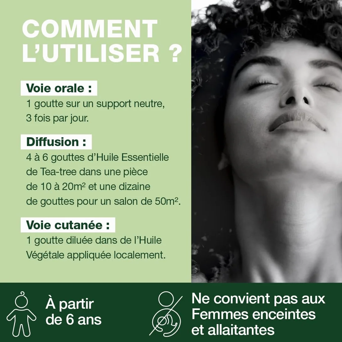Huile Essentielle Tea Tree Chémotypée 100% Pure Naturelle HECT 10 ml