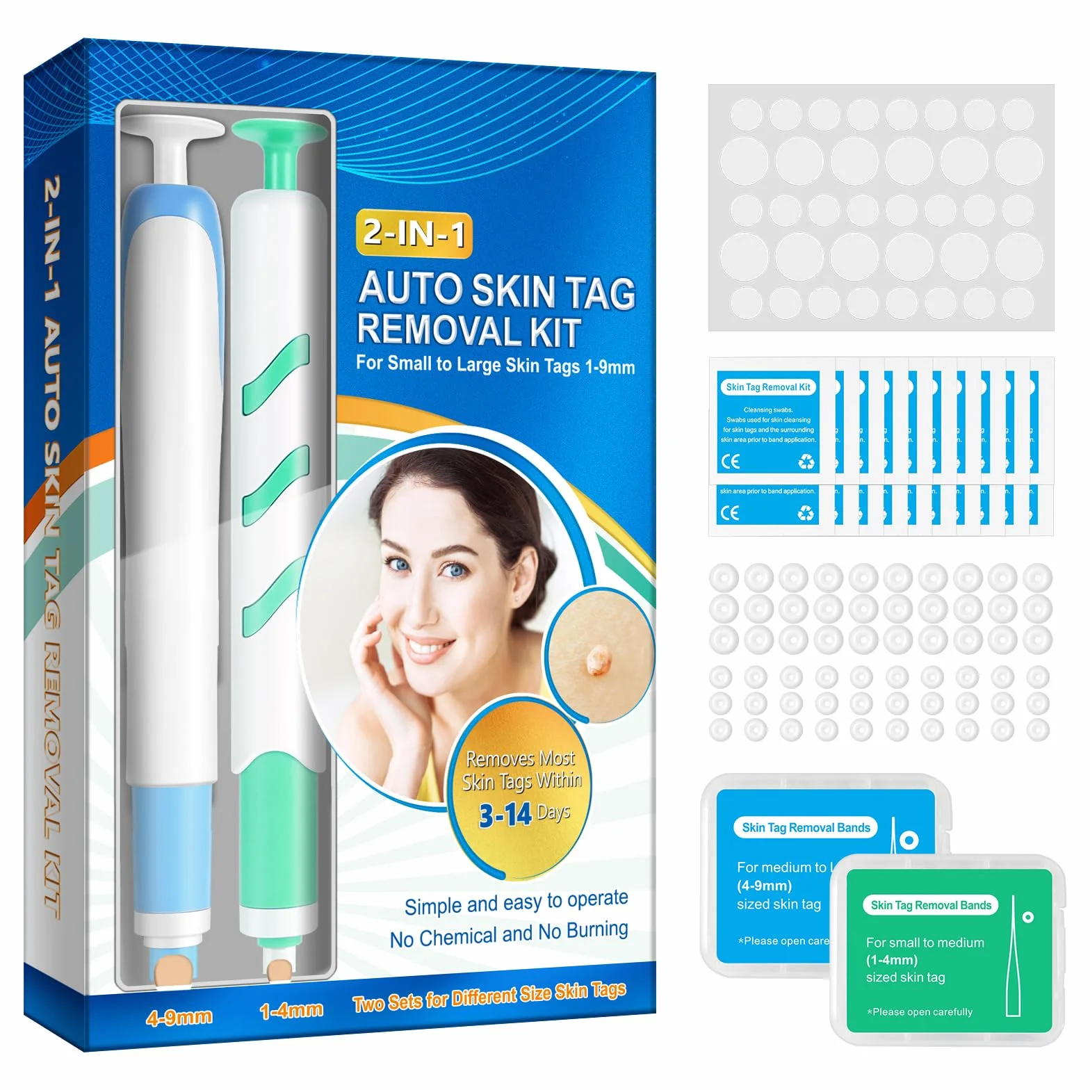 Kit de Retrait d’Acrochordons, 36 Patchs de Réparation de la Peau