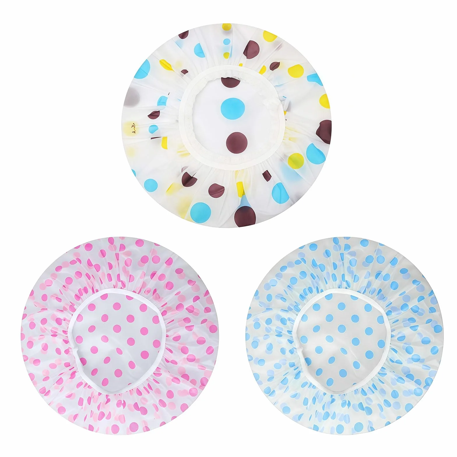 Bonnet de douche imperméable réutilisable pour femmes, 3 pièces, protection capillaire pour bain