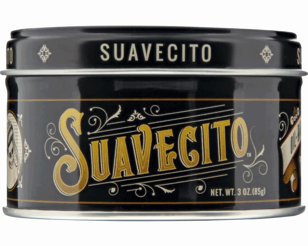 Pommade à base d'huile Suavecito, tenue moyenne et durable, brillance saine, adaptée à tous les types de cheveux, à appliquer sur cheveux mouillés ou secs 3oz/85g