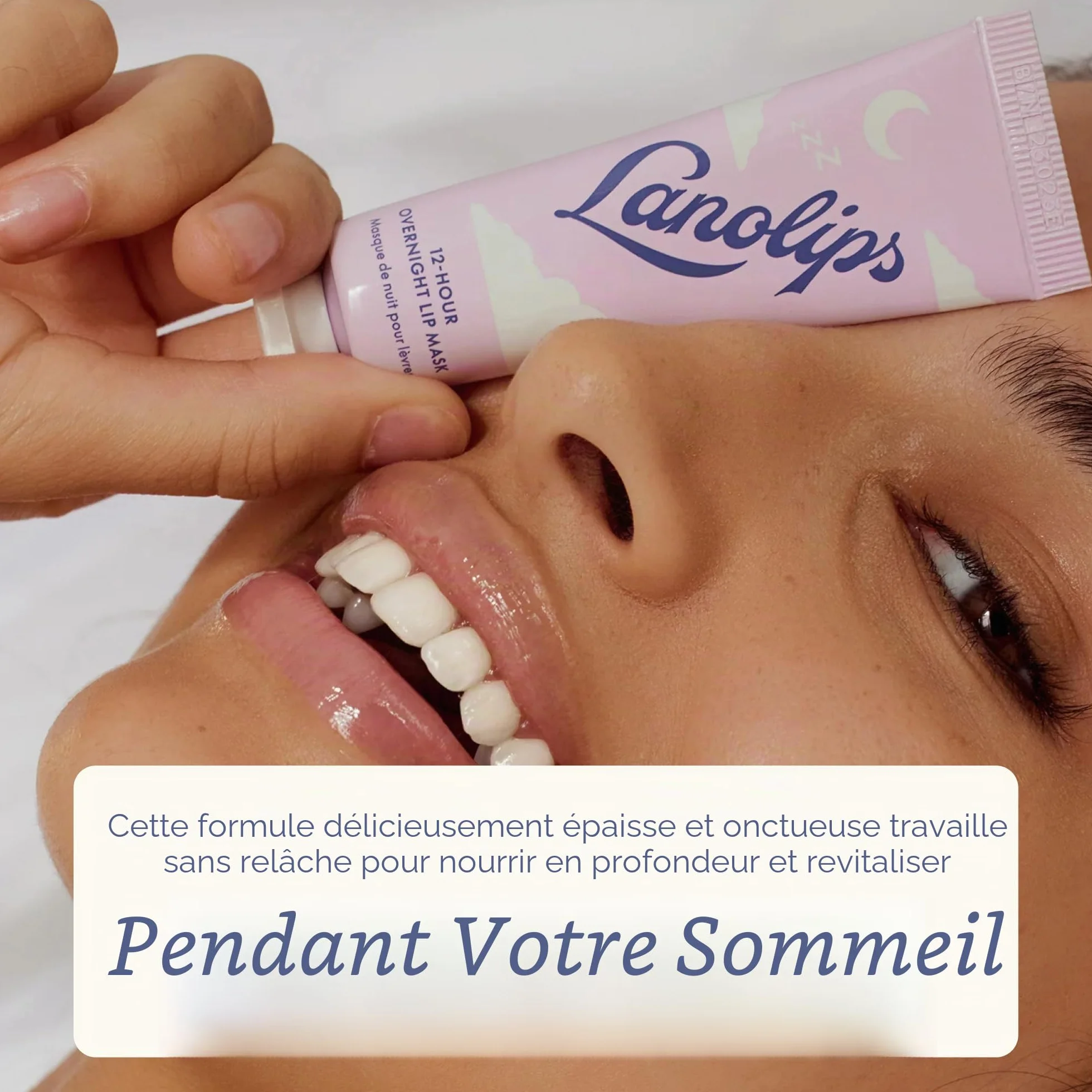 Masque à lèvres de nuit 12 heures – Hydratant riche pour les lèvres avec acide hyaluronique, vitamine C et céramides – Restaure, adoucit et régénère les lèvres pendant que vous dormez – Soin des