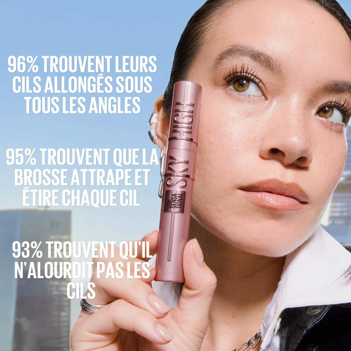 Maybelline New York Sky High Mascara Volume Intense et Longueur Illimitée Very Black 7,2 ml