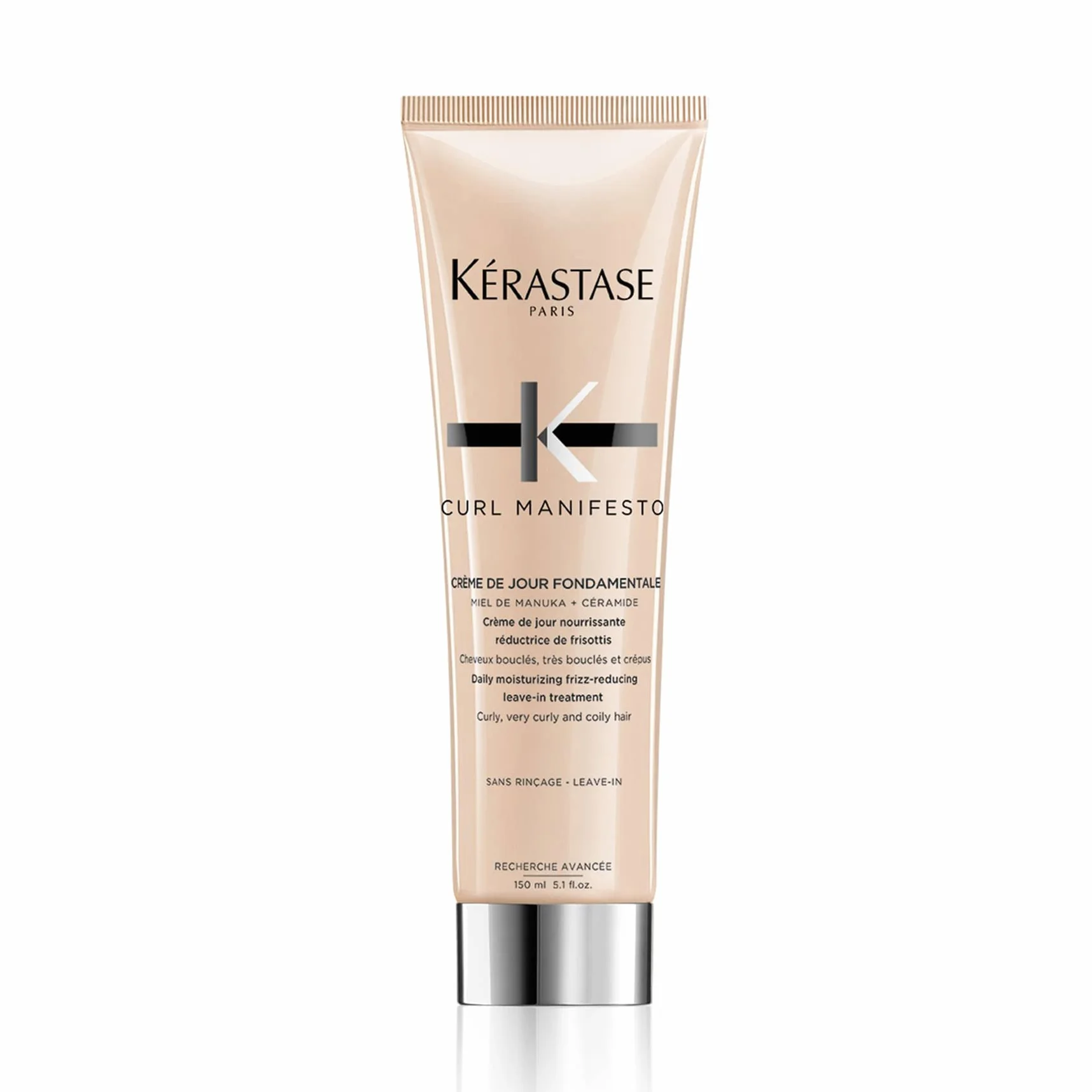 KÉRASTASE Curl Manifesto - Crème de Jour Fondamentale - Soin Capillaire Anti-Frisottis - Nourrit & Définit - Miel de Manuka & Céramides - Cheveux Bouclés - Frisés & Crépus - 150 ml