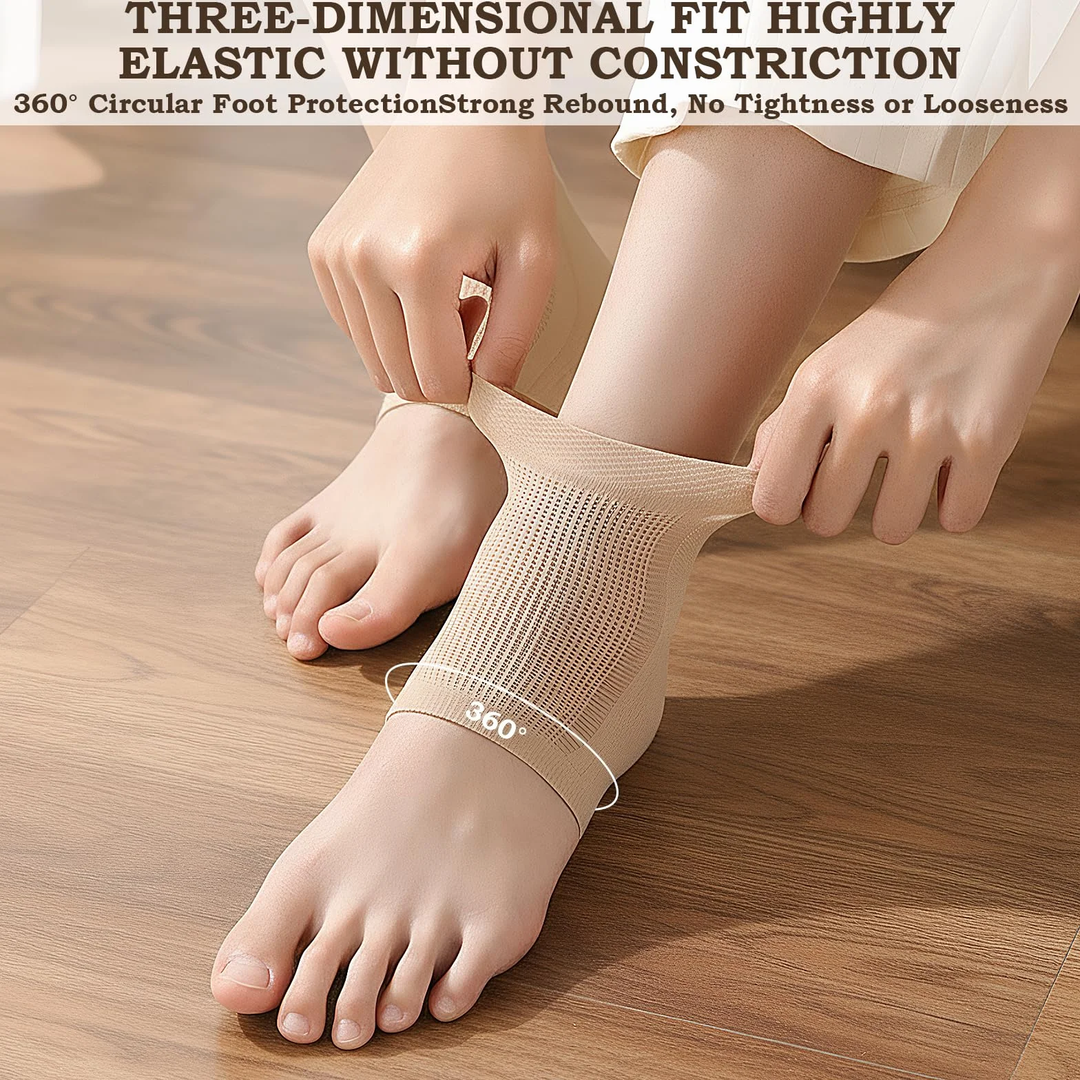 Chaussettes à Talons en Gel, Chaussettes en Silicone Ventilées, Chaussettes Hydratantes pour Femmes et Hommes, Traitement des Talons Secs
