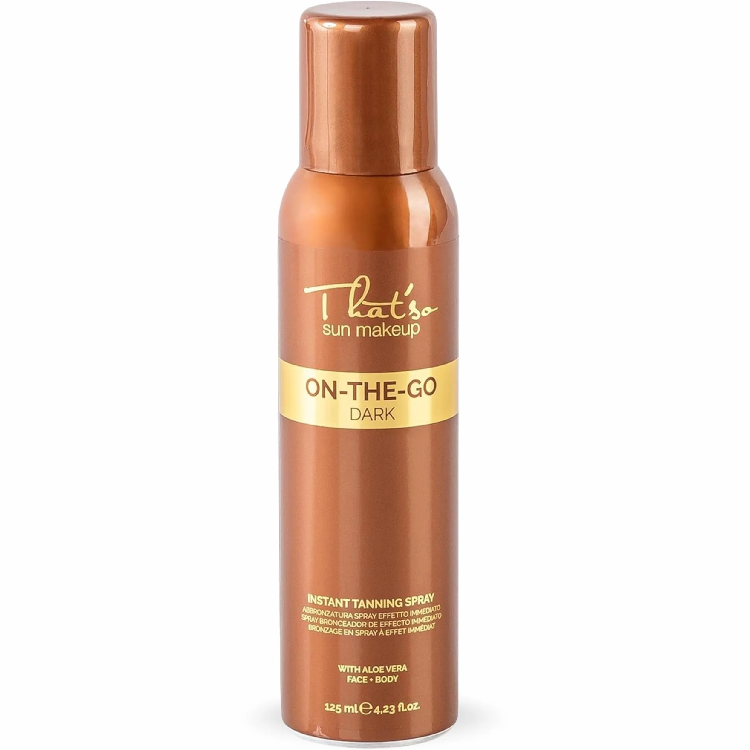 Spray Autobronzant Visage et Corps Dark 125ml Bronzage Instantané Naturel Effet Soleil Bronze DHA Longue Durée avec DHA Aloe Vera et Peptide Anti-Âge Teint Hâlé Uniforme Auto Bronzant Femme