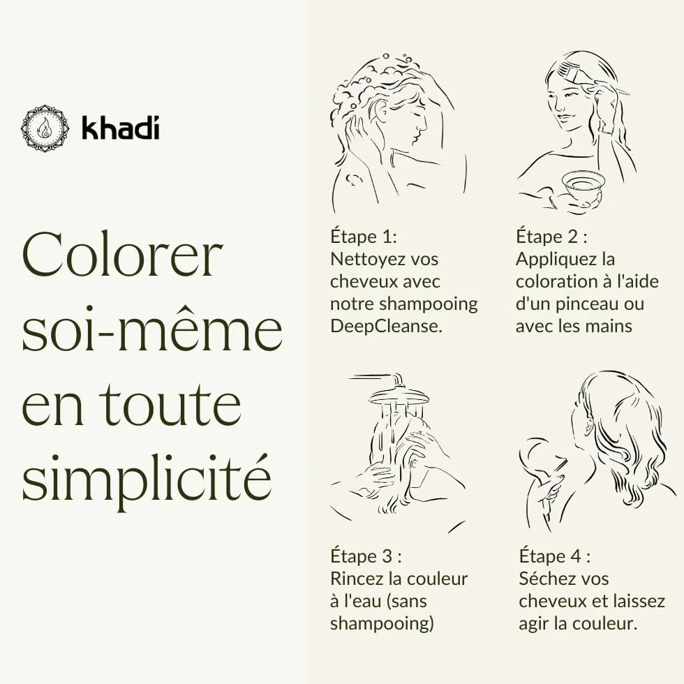 khadi CHÂTAIN NOISETTE Coloration végétale 100g naturelle 100%