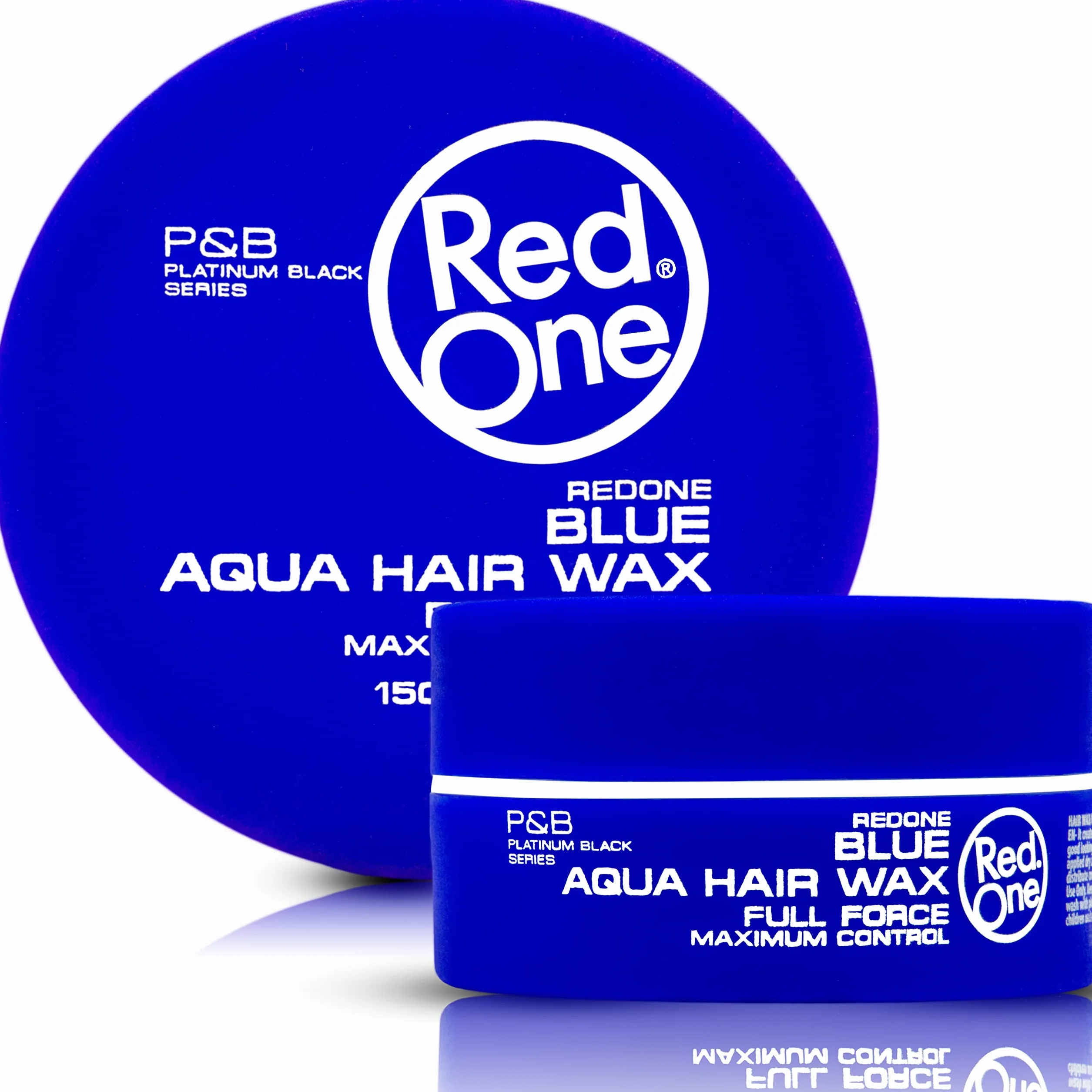 Redone Cire Aquatique Coiffante Bleu 150 ml | Forte Tenue | Gel Capillaire pour Hommes et Femmes | Parfum Bubblegum | Contrôle Maximum | Lot de 8