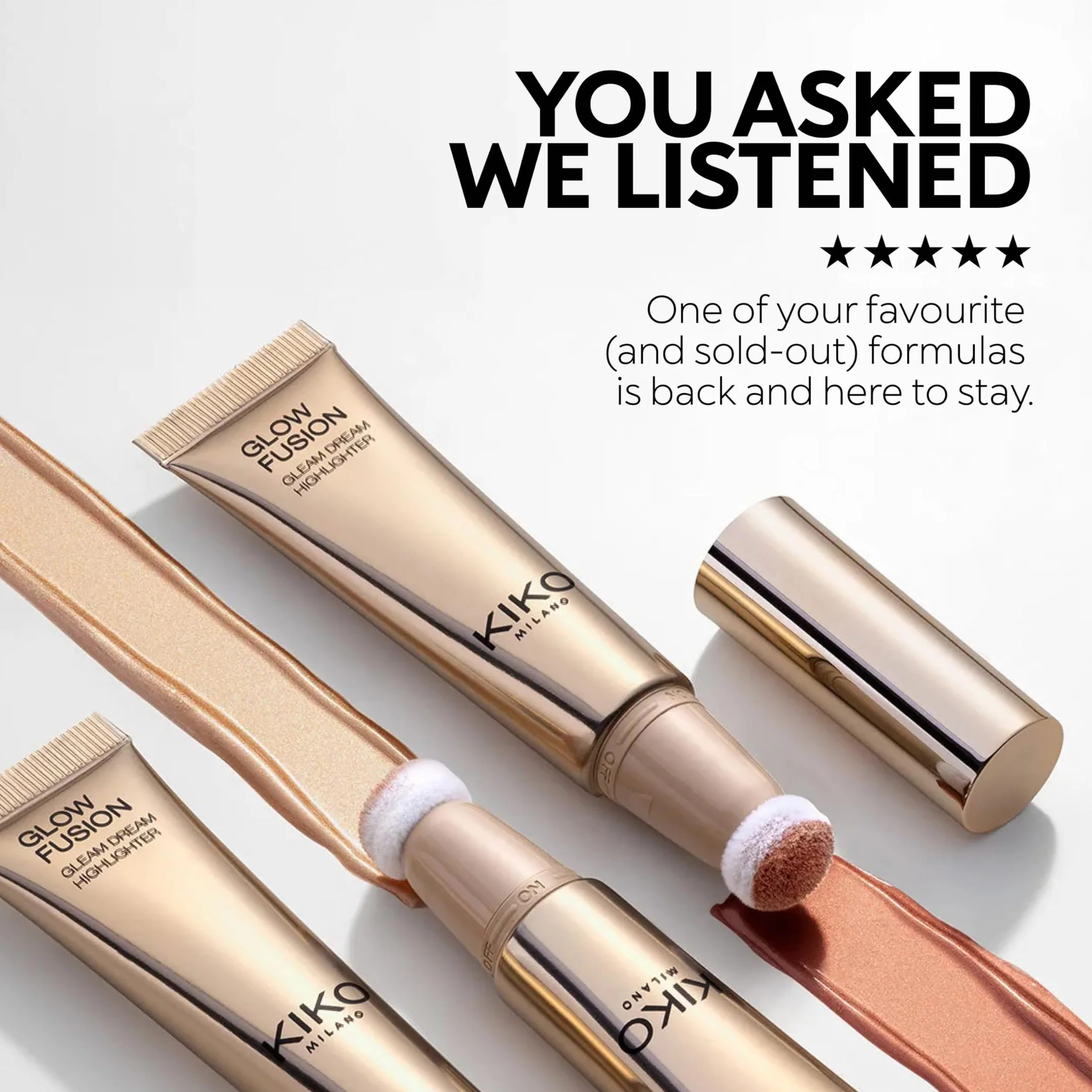 KIKO Milano Glow Fusion Gleam Dream Highlighter 2, Enlumineur Visage Liquide