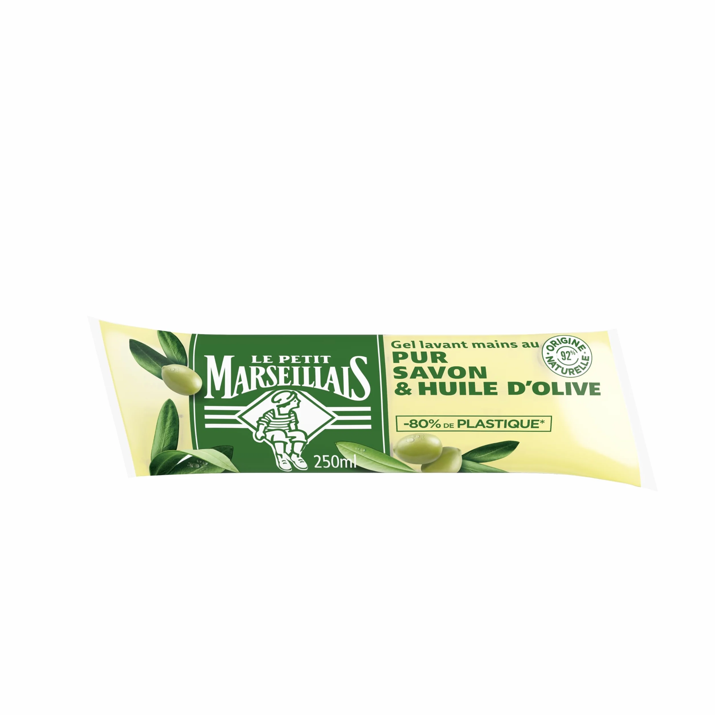 Le Petit Marseillais Recharge Gel Lavant Mains Pur Savon & Huile d'Olive 250 ml Savon Liquide pH Neutre