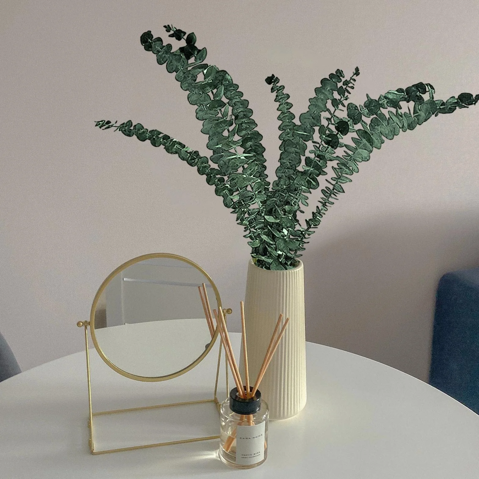 Tiges d'Eucalyptus pour Douche - Naturelles Grand Format 10 Unités, Arrangements Fleurs Sèches Décoration Maison Salle de Bain