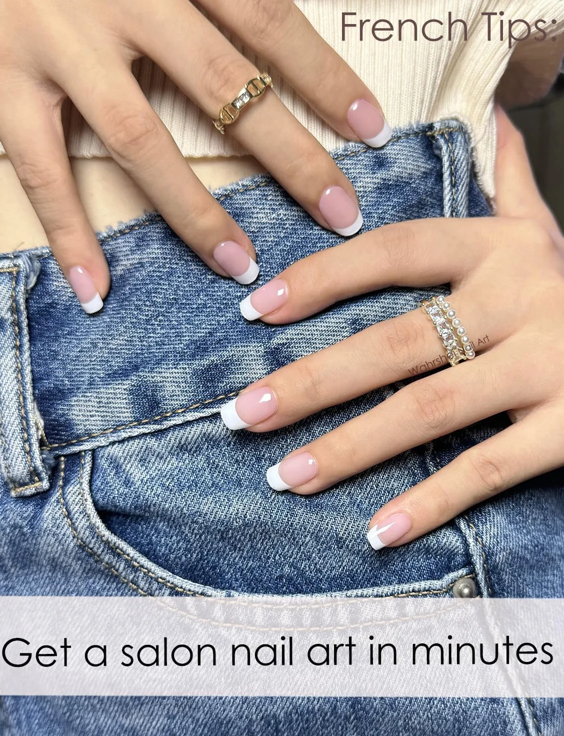 Vernis Autocollant UV Classic French Ongle Gel UV 20pcs Film Autoadhésif Nail Art Stickers