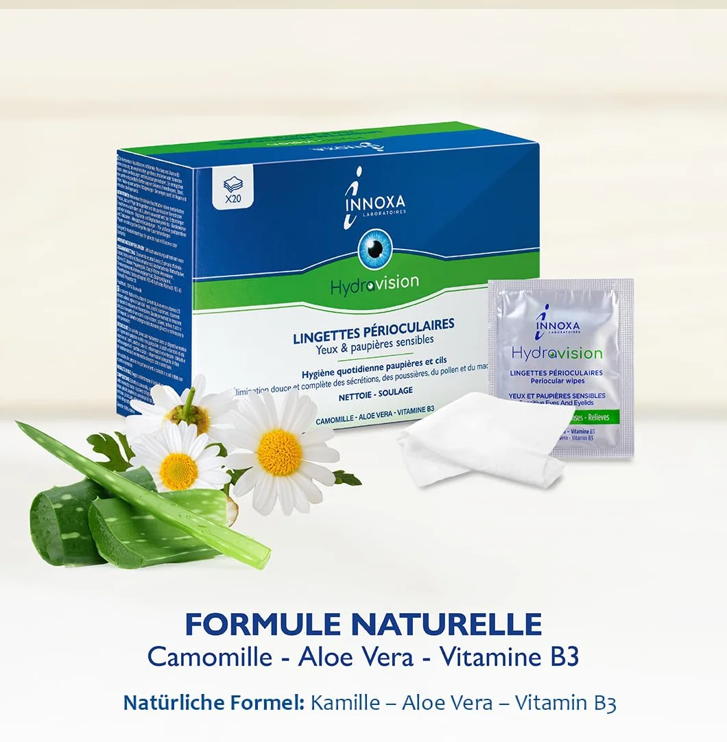 INNOXA Laboratoires Lingettes Nettoyantes Oculaires Hygiène Paupières Cils Sécheresse Oculaire