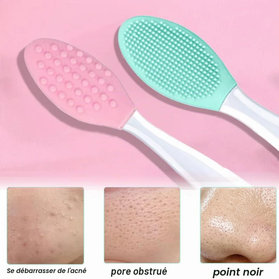 Pinceau À Lèvres Exfoliant Double Face en Silicone 2 Pcs