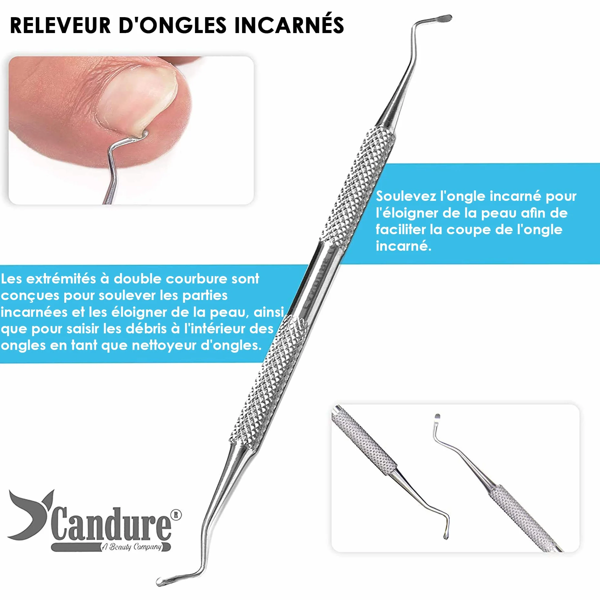 Candure Coupe Ongles des Orteils Professionnel - Coupe Ongle de Précision