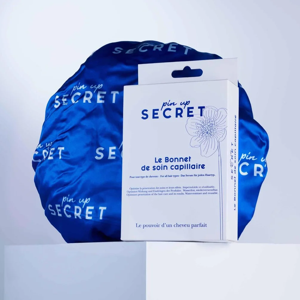 Bonnet de soin capillaire en Satin PIN UP SECRET - Résistant, Durable, Conserve la Chaleur - Tout type de cheveux