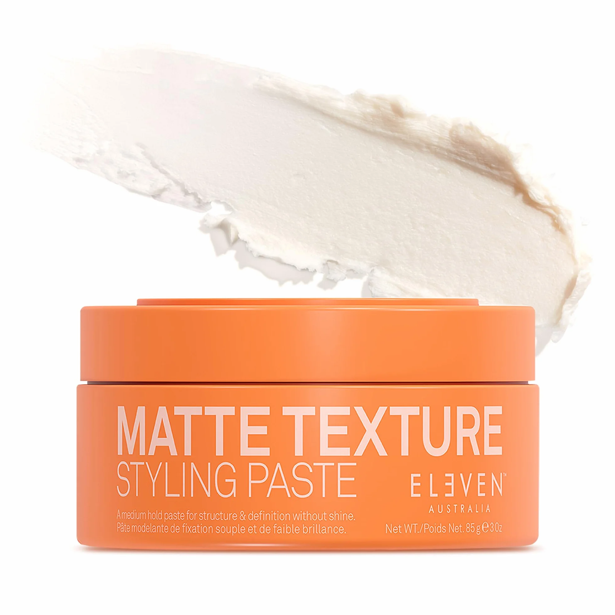 ELEVEN AUSTRALIA Matte Texture Styling Paste - Hair Clay for Men and Women, Lanolin Wax, Beeswax, & Argan Oil Blend, Natural Molding with a Texturizing Finish, Ideal for Short Hair