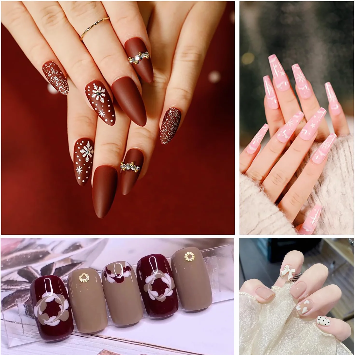 Pinceau Nail Art Ongles 6 Pcs Double Extrémité Dotting Pen Outils Manucure Salon DIY Noir
