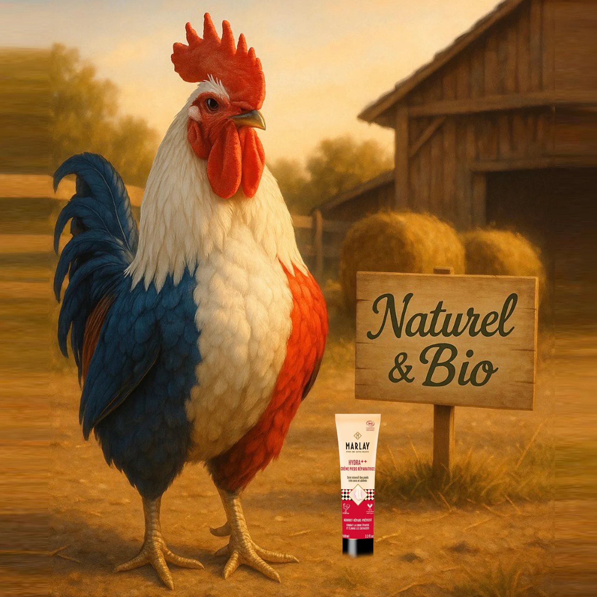 Crème Pieds HYDRA++ Réparation Intense Soin pour Pieds Très Secs Abîmés Fissurés Certifié Bio Cosmos Organic 99% d'Origine Naturelle Made in France 100 ml