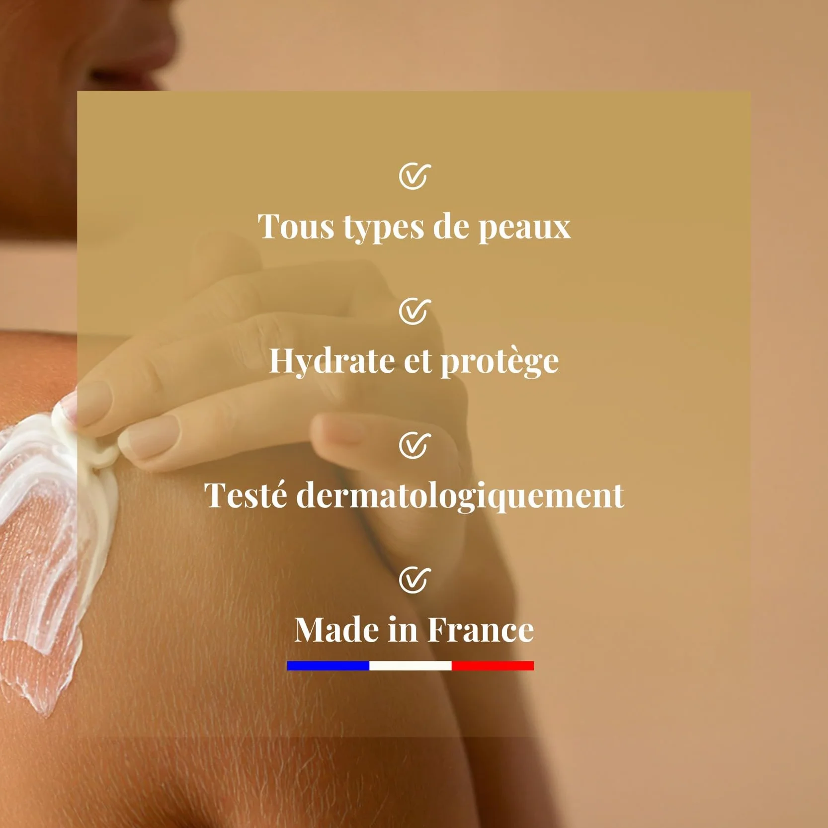Stick Lèvres Blanc SPF 30 Haute Protection Solaire Soleil Noir Huile de Macadamia Beurre de Karité 4g