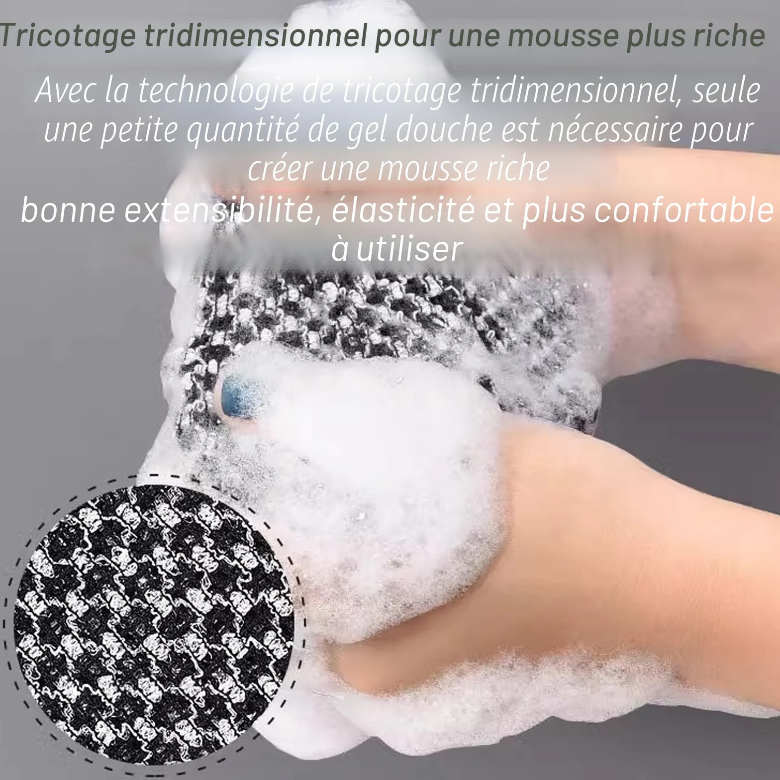 DALAETUS Serviettes Exfoliantes Japonaises 2 Pièces, Gommage du Japonais Set, Débarbouillettes pour le Dos Noir