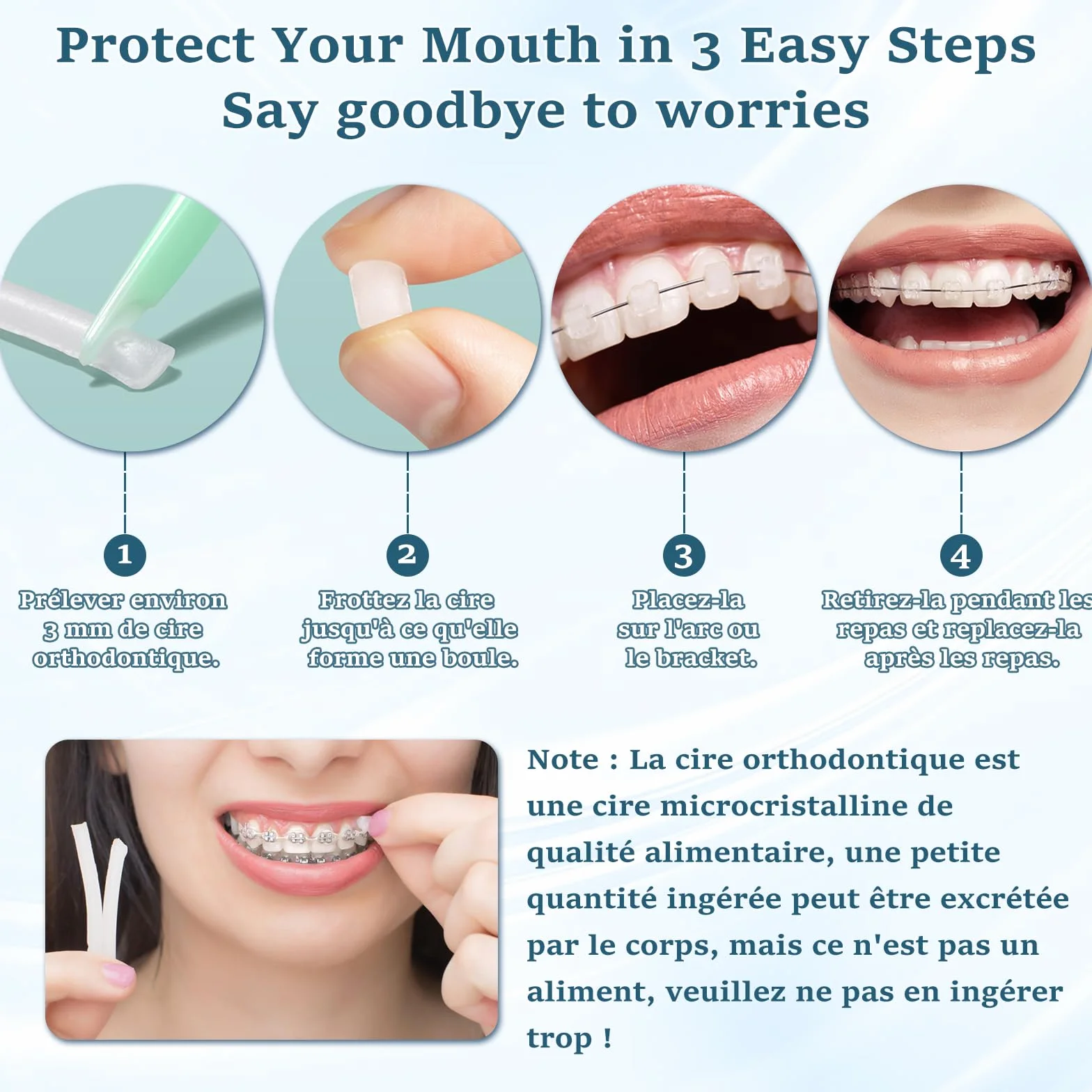 VEGCOO 12 Boîtes Cire Orthodontique Dentaire Soulagement Irritations Soins Orthodontiques