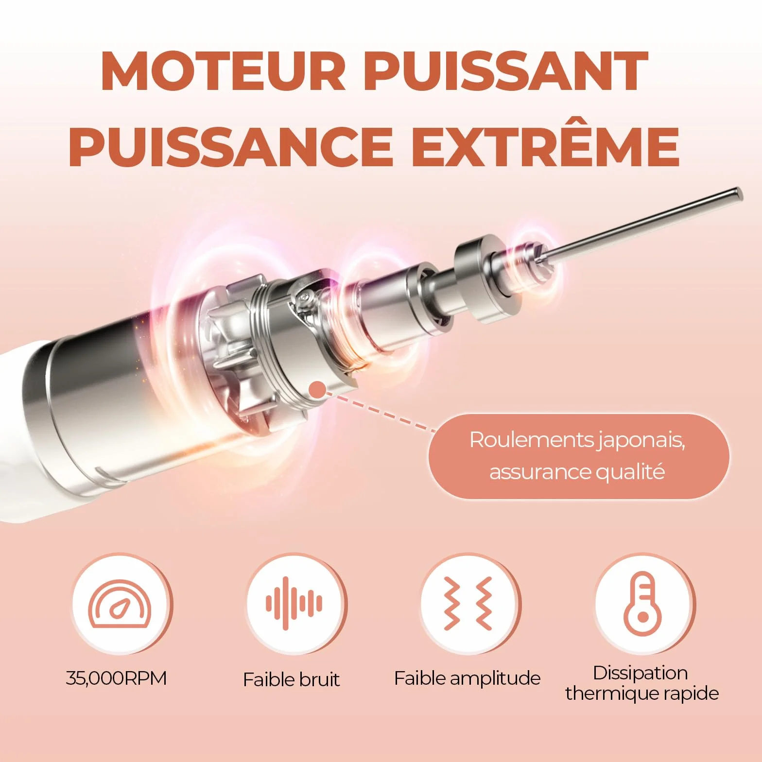 JCMASTER Ponceuse pour Ongles Professionnelle, 35000 tr/min Lime à Ongles Électrique avec Pédale + 6 Embouts Set Manucure Pédicure pour Retirer le Vernis/Gel/Cuticules