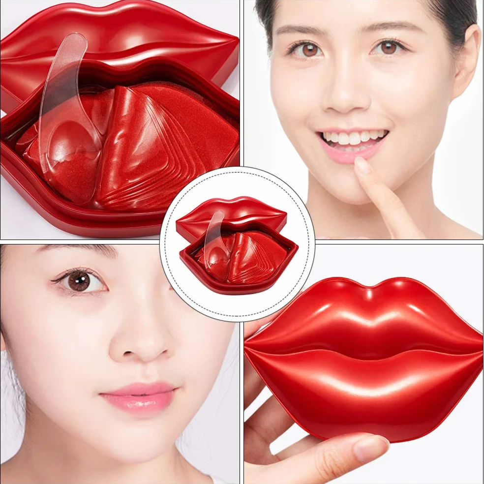 EXCEART à Lèvres en Cristal de Collagène Masques Repulpants pour Les Lèvres Nourrissent Les Lèvres Hydratantes Masque de Sommeil Anti-Âge Coussinets à Lèvres pour Éliminer