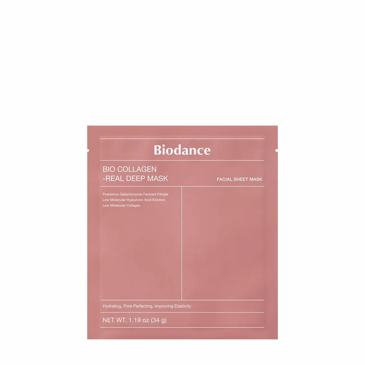 Biodance Bio Collagen Masque Visage Hydratant Raffermissant Acide Hyaluronique Niacinamide Galactomycètes 4 Feuilles