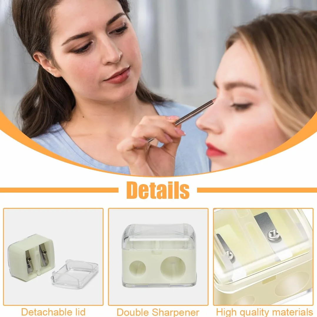 Taille crayon maquillage avec réservoir pour eye-liner, crayon à lèvres et sourcils