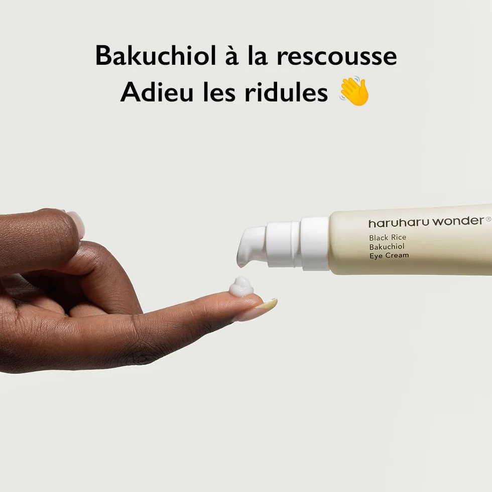 HARUHARU Wonder Black Rice Bakuchiol Crème contour des yeux 20 ml Anti rides alternative naturelle au rétinol