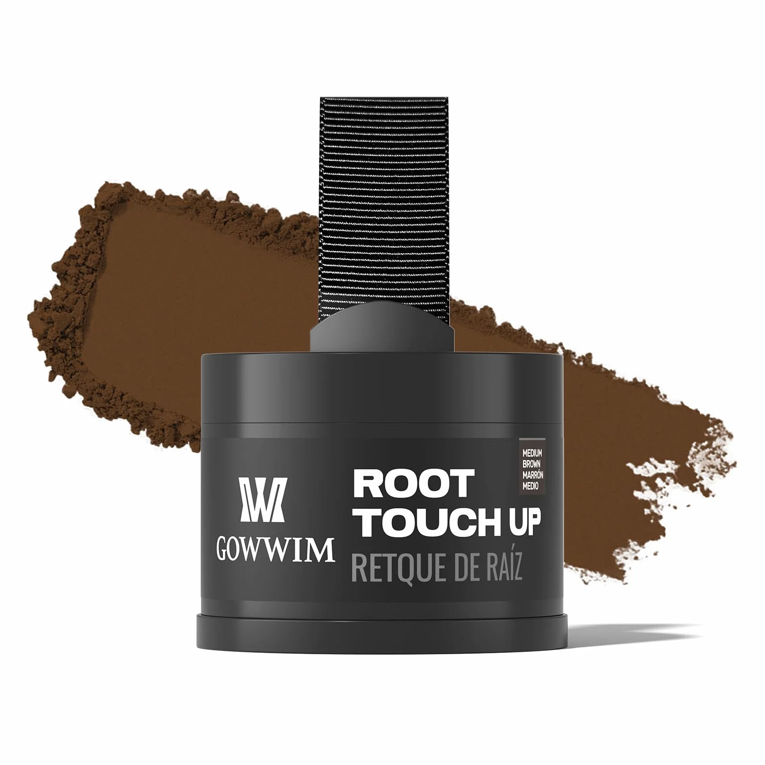 Poudre capillaire marron moyen 4 g correcteur imperméable épaississant cheveux racines clairsemés