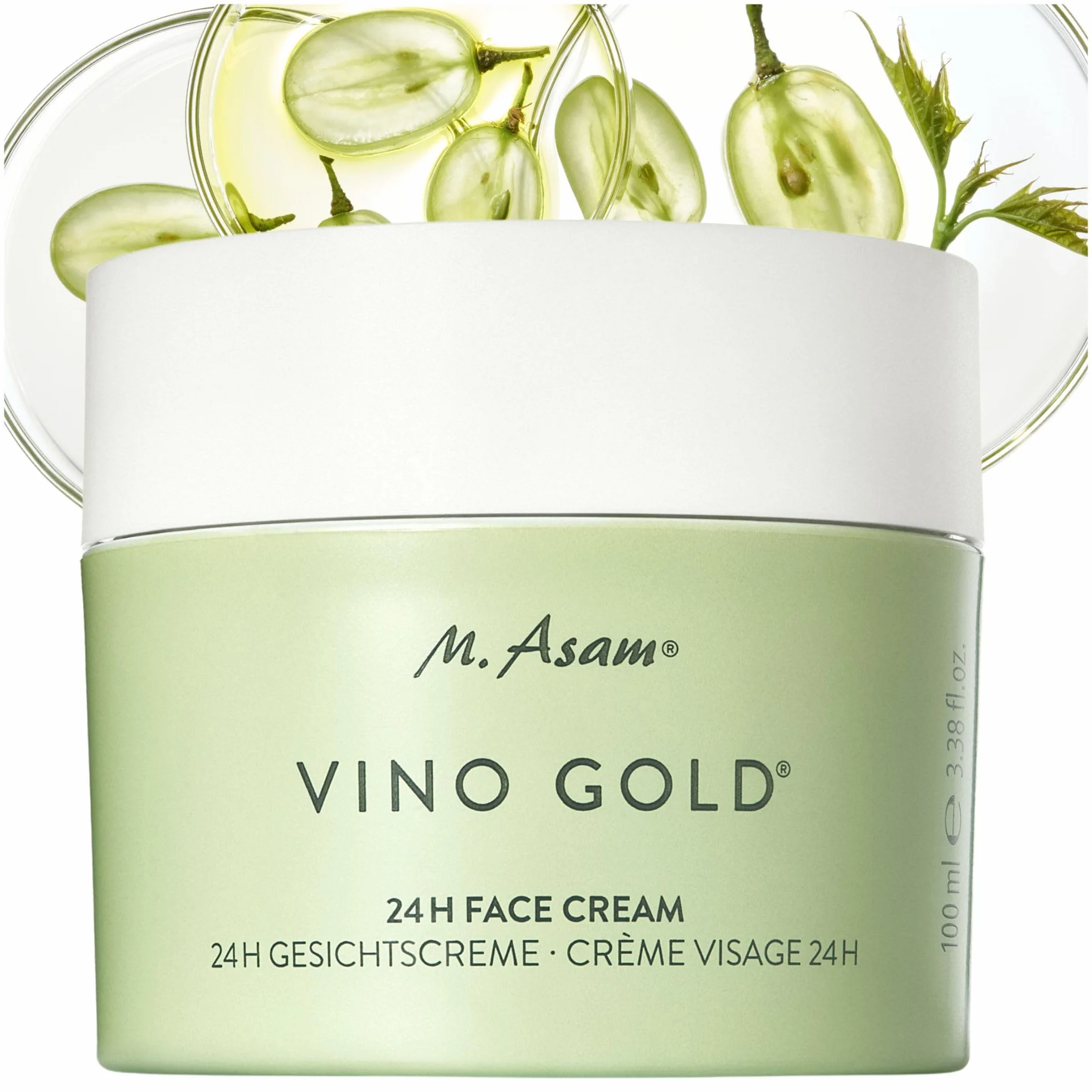 M. Asam Vino Gold Crème Visage 24H (100 ml) | Crème de jour & crème de nuit 24h Contre les rides & ridules, Protection contre le vieillissement prématuré, Anti-âge
