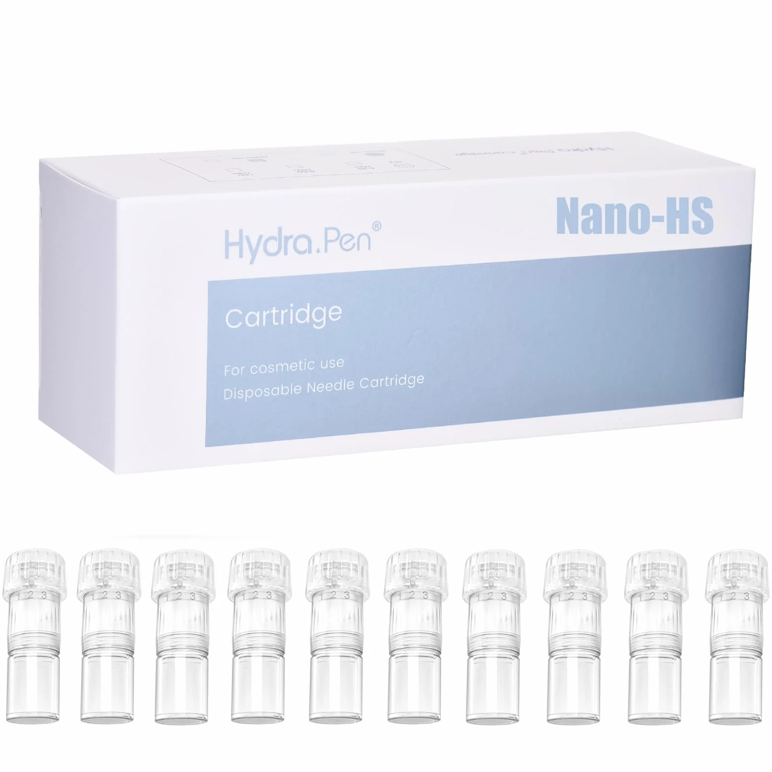 10 Pièces Hydra. Pen H3 Cartouches Nano-HS - 100% Original Hydra. Pen H3 Aiguilles Nano-HS - Pour l'Administration d'Essence, les Soins des Yeux, les Rougeurs Cutanées et les Peaux Sensibles