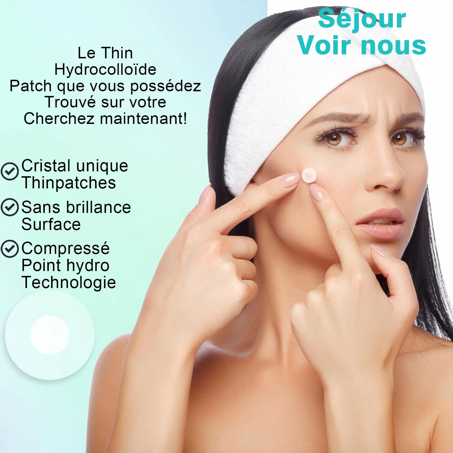 Pimple Patches Invisibles Imperméables à l'Huile de Tea Tree et Acide Salicylique Anti-Bouton