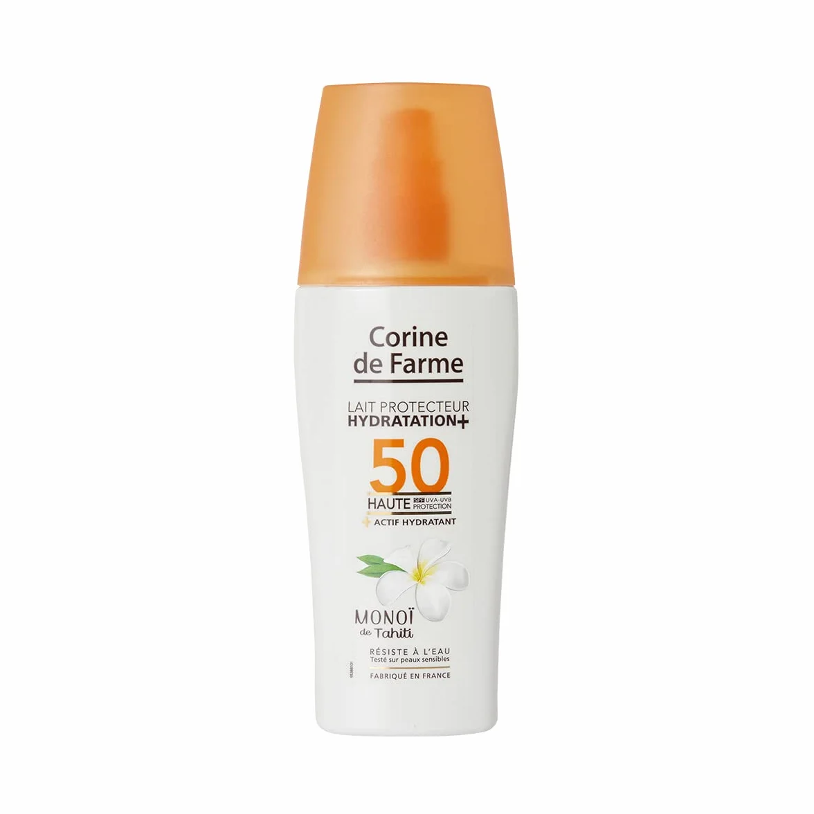 Corine de Farme Lait Protecteur Hydratation+ SPF50 Protection UVA-UVB Crème Solaire Hydratante Monoï de Tahiti 150 ml
