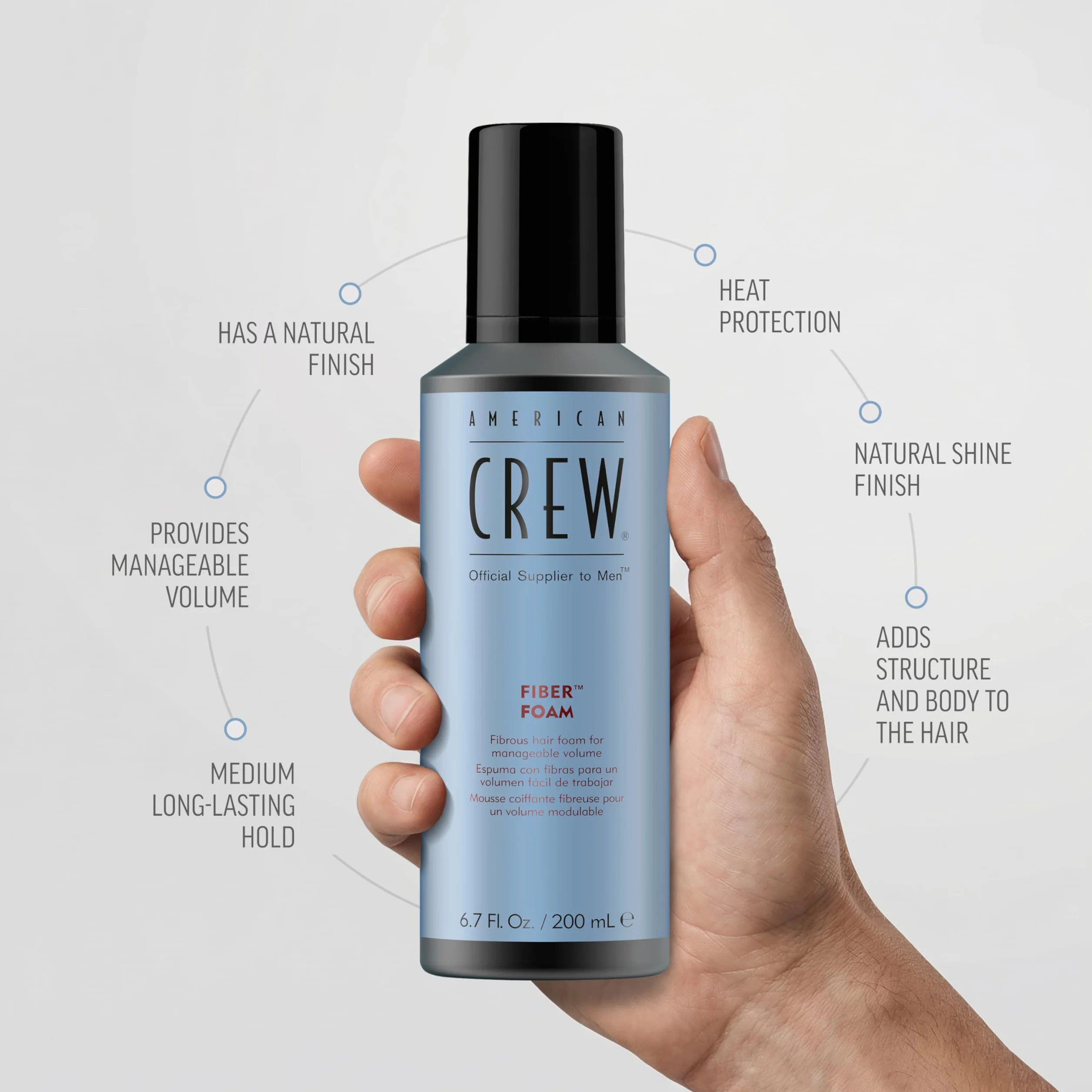 American Crew Fiber Foam 200ml - mousse fibreuse